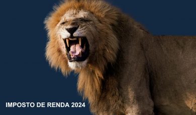 imagem de um leão rugindo figura que ilustra o Imposto de Renda 2024